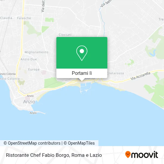 Mappa Ristorante Chef Fabio Borgo