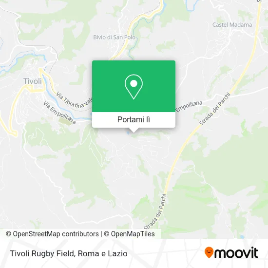 Mappa Tivoli Rugby Field