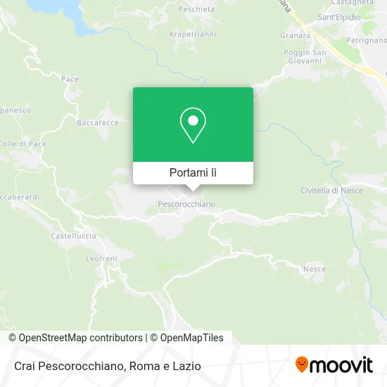 Mappa Crai Pescorocchiano