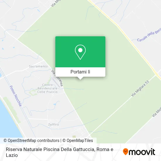 Mappa Riserva Naturale Piscina Della Gattuccia