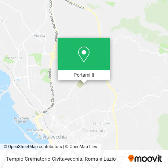 Mappa Tempio Crematorio Civitavecchia
