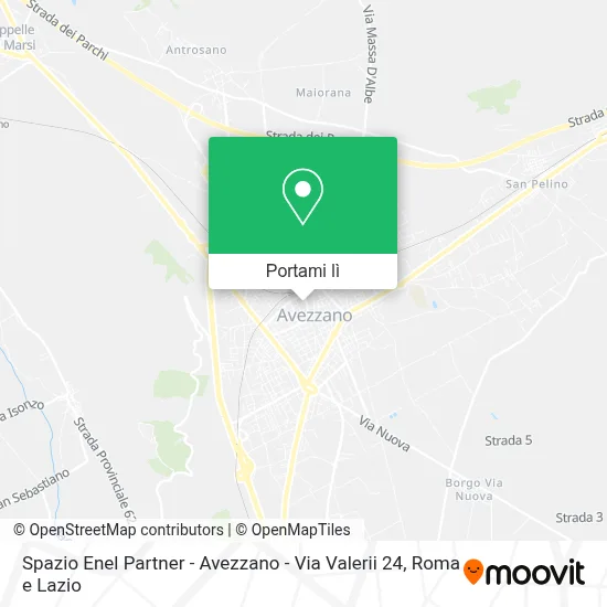 Mappa Spazio Enel Partner - Avezzano - Via Valerii 24