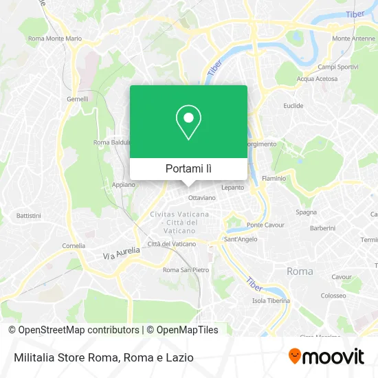 Mappa Militalia Store Roma