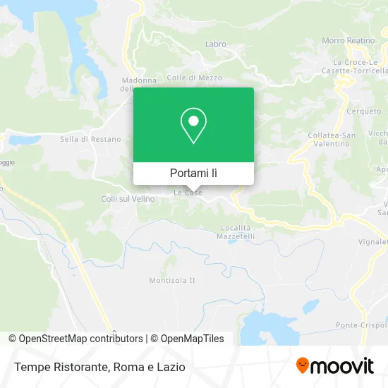 Mappa Tempe Ristorante