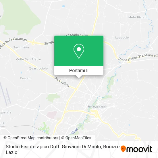 Mappa Studio Fisioterapico Dott. Giovanni Di Maulo