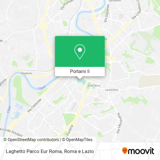 Mappa Laghetto Parco Eur Roma