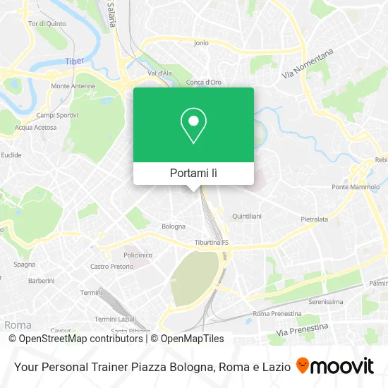 Mappa Your Personal Trainer Piazza Bologna