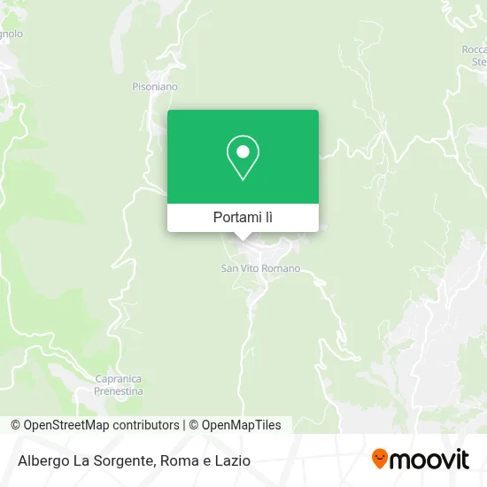 Mappa Albergo La Sorgente