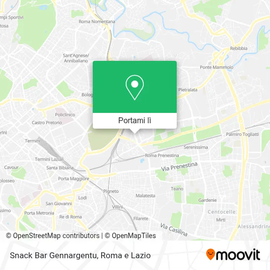 Mappa Snack Bar Gennargentu