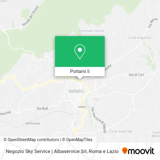 Mappa Negozio Sky Service | Albaservice Srl