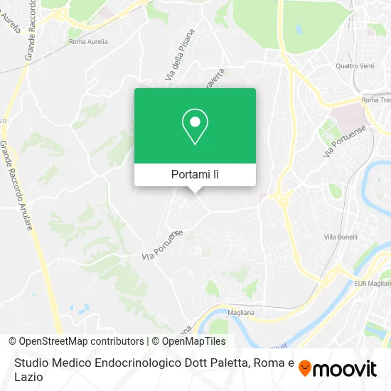 Mappa Studio Medico Endocrinologico Dott Paletta