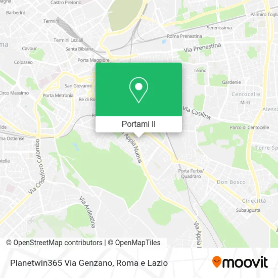 Mappa Planetwin365 Via Genzano