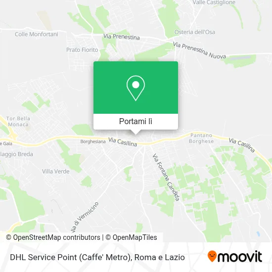 Mappa DHL Service Point (Caffe' Metro)