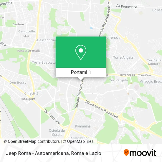 Mappa Jeep Roma - Autoamericana