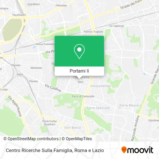 Mappa Centro Ricerche Sulla Famiglia