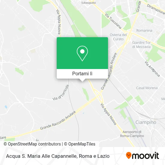 Mappa Acqua S. Maria Alle Capannelle