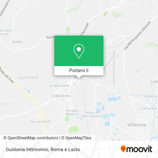 Mappa Guidonia Intimomio