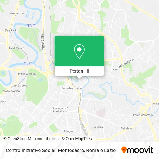 Mappa Centro Iniziative Sociali Montesacro