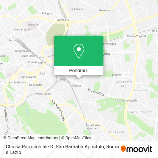 Mappa Chiesa Parrocchiale Di San Barnaba Apostolo