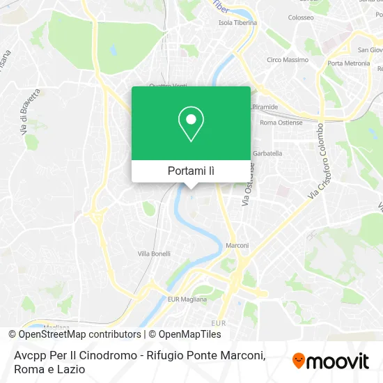 Mappa Avcpp Per Il Cinodromo - Rifugio Ponte Marconi