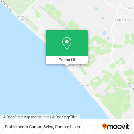 Mappa Stabilimento Campo Selva