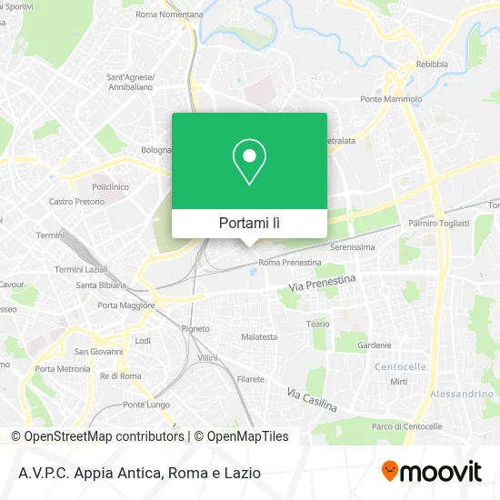 Mappa A.V.P.C. Appia Antica