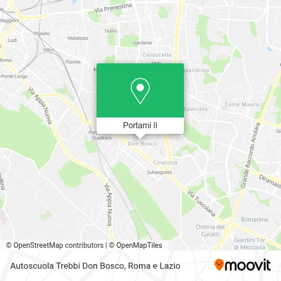 Mappa Autoscuola Trebbi Don Bosco