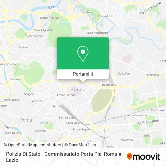 Mappa Polizia Di Stato - Commissariato Porta Pia