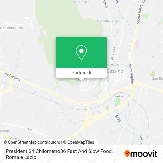 Mappa President Srl Chilometro36 Fast And Slow Food