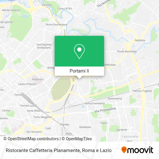 Mappa Ristorante Caffetteria Planamente