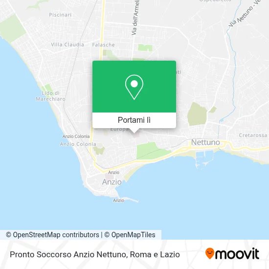 Mappa Pronto Soccorso Anzio Nettuno