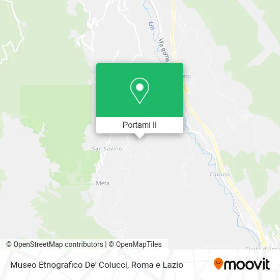 Mappa Museo Etnografico De' Colucci
