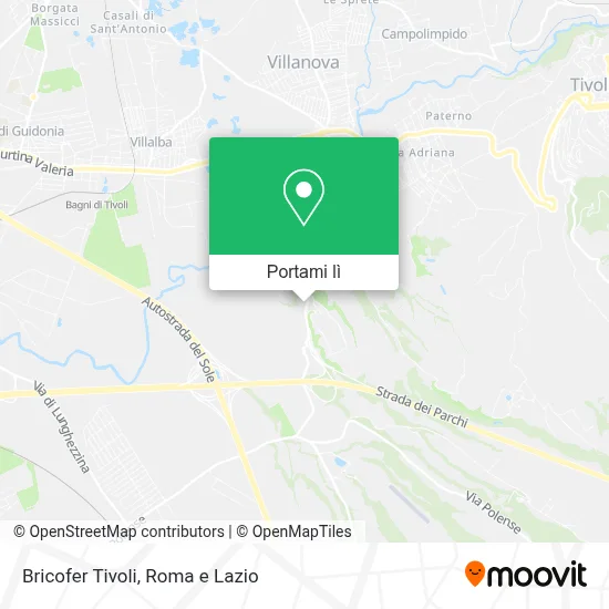 Mappa Bricofer Tivoli