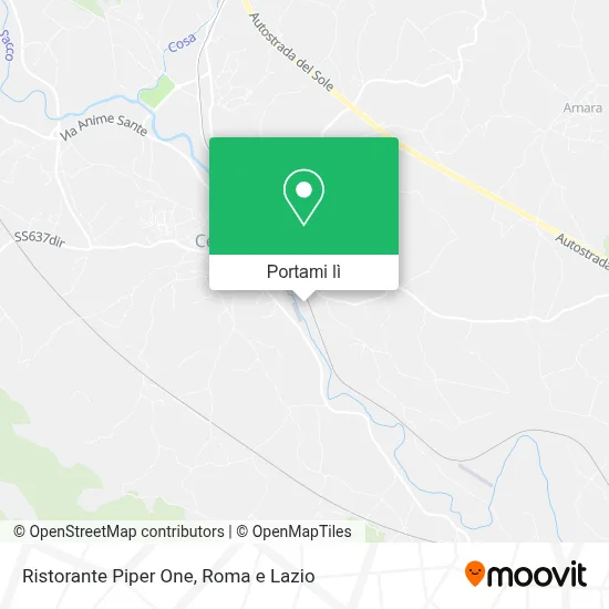 Mappa Ristorante Piper One