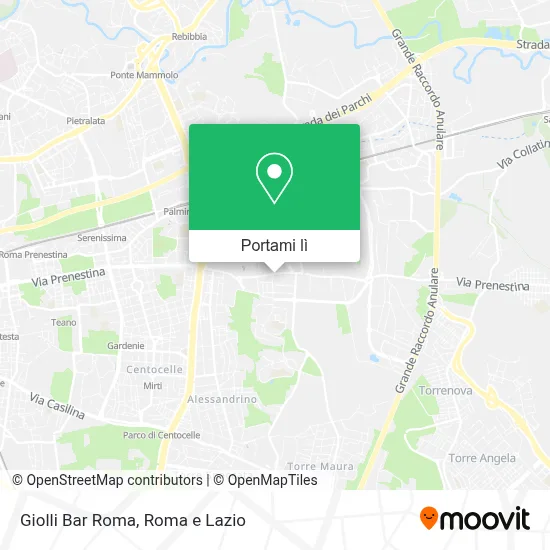Mappa Giolli Bar Roma