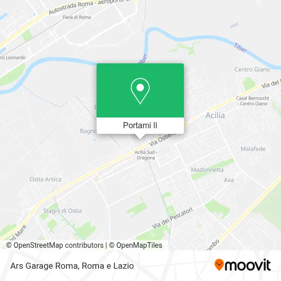 Mappa Ars Garage Roma