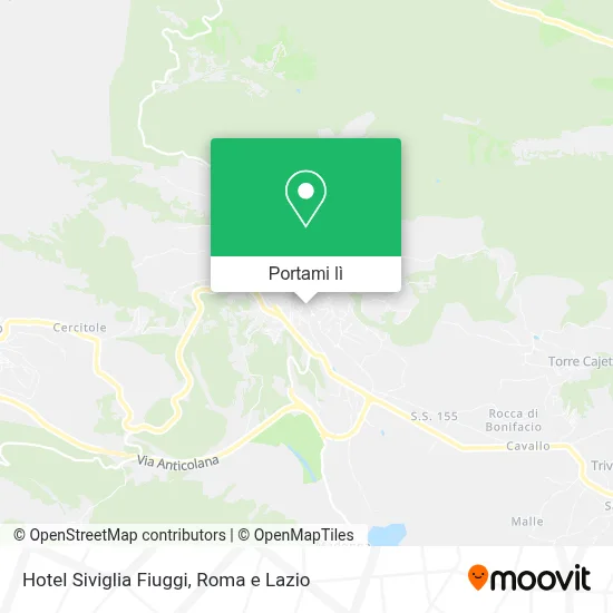 Mappa Hotel Siviglia Fiuggi
