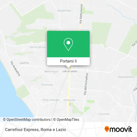 Mappa Carrefour Express