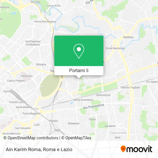 Mappa Ain Karim Roma