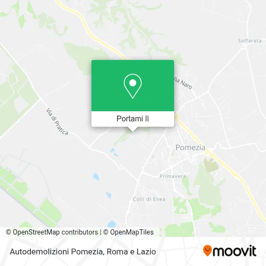 Mappa Autodemolizioni Pomezia