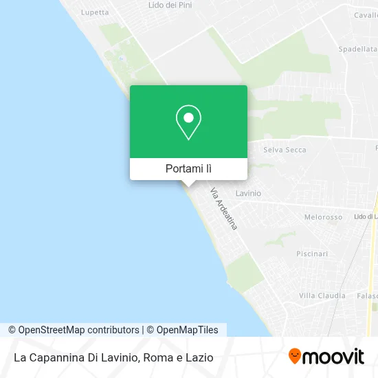 Mappa La Capannina Di Lavinio