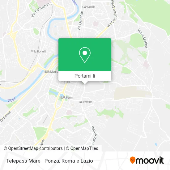 Mappa Telepass Mare - Ponza