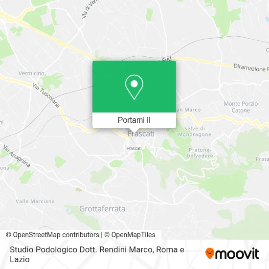 Mappa Studio Podologico Dott. Rendini Marco