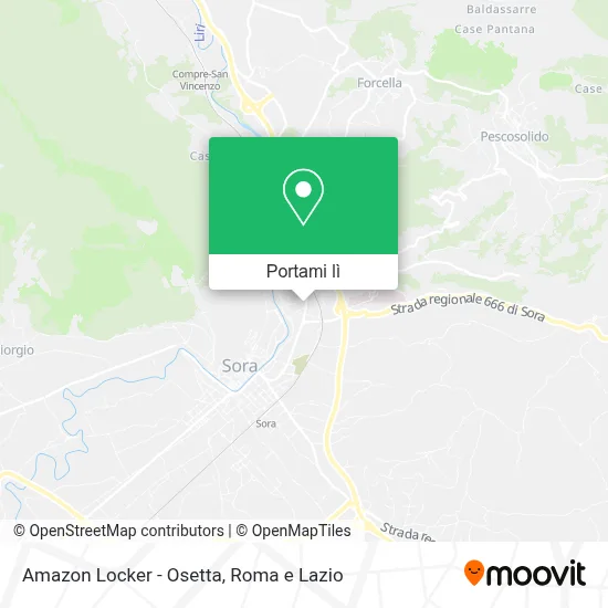 Mappa Amazon Locker - Osetta