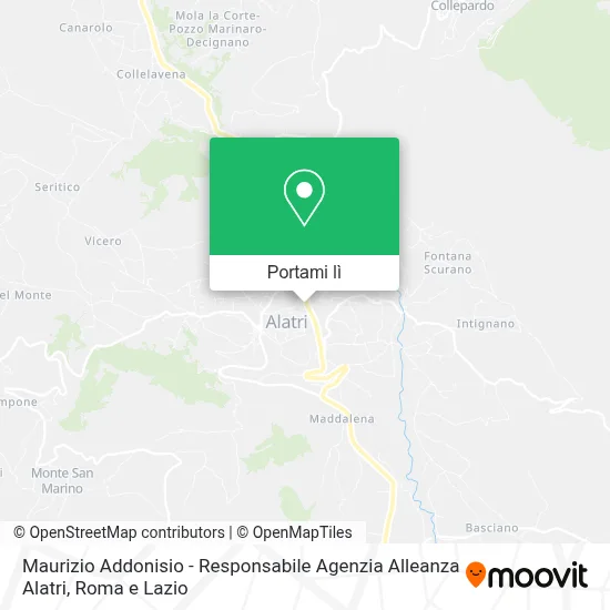 Mappa Maurizio Addonisio - Responsabile Agenzia Alleanza Alatri