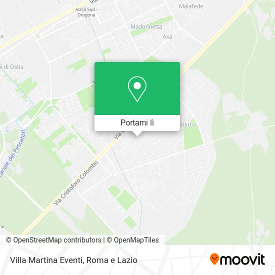 Mappa Villa Martina Eventi