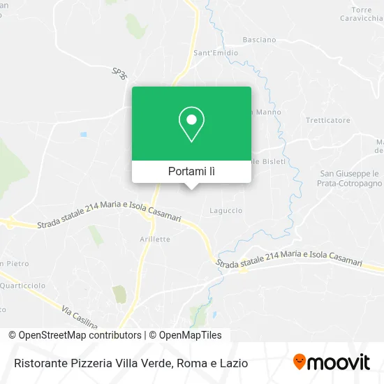 Mappa Ristorante Pizzeria Villa Verde
