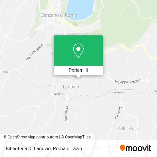 Mappa Biblioteca Di Lanuvio