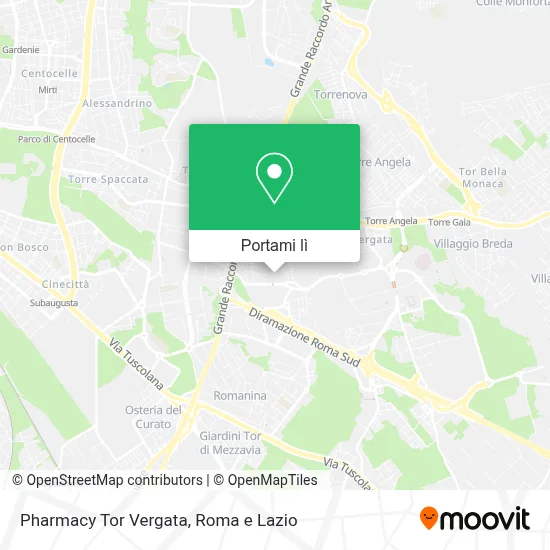 Mappa Pharmacy Tor Vergata