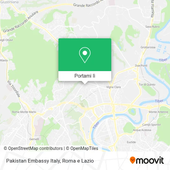 Mappa Pakistan Embassy Italy